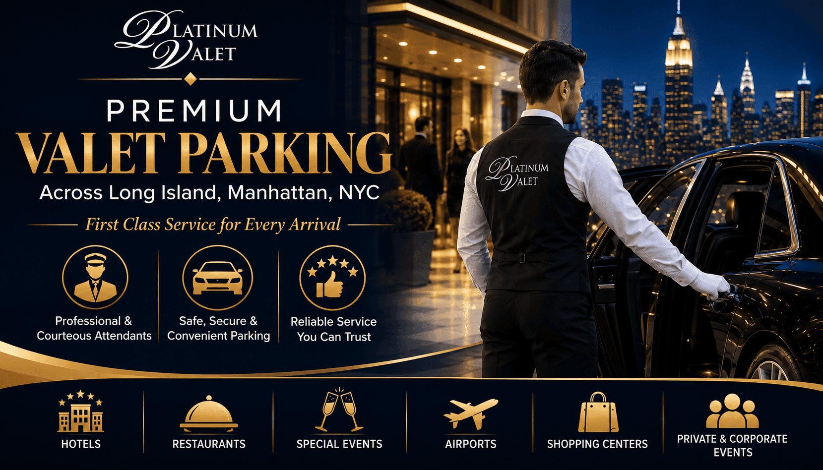 Premium Valet Parking Across Long Island, Manhattan, NYC